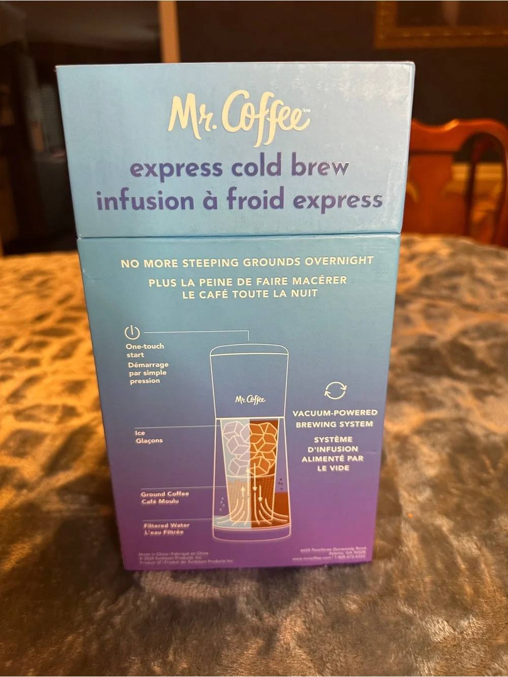 Mr. Coffee Express Cold Brew Maker - Iridescent Blue